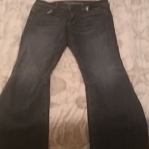 American Eagle Super Stretch kick boot jeans.